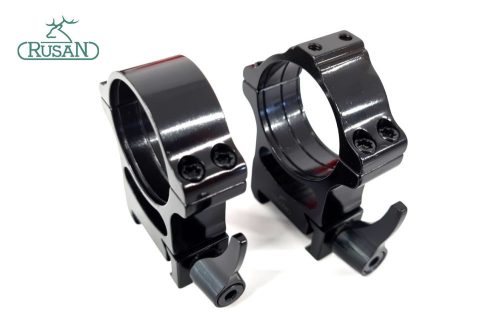 Rusan 30mm-es gyorsoldású acél gyűrűpár, infravető sínnel, weaver, 12mm